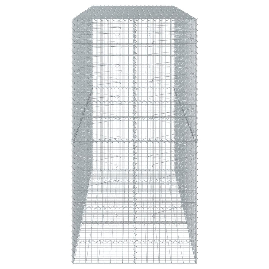 Gabion Basket with Cover 300x100x200 cm Galvanised Iron