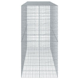 Gabion Basket with Cover 350x100x200 cm Galvanised Iron - Top-Down View