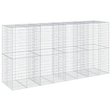 Gabion Basket with Cover 400x100x200 cm Galvanised Iron