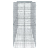 Gabion Basket with Cover 400x100x200 cm Galvanised Iron - Top-Down View