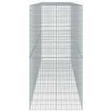 Gabion Basket with Cover 450x100x200 cm Galvanised Iron - Top-Down View