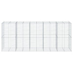 Gabion Basket with Cover 500x100x200 cm Galvanised Iron