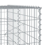 Gabion Basket with Cover 500x100x200 cm Galvanised Iron