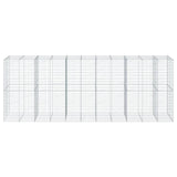 Gabion Basket with Cover 550x100x200 cm Galvanised Iron