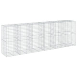 Gabion Basket with Cover 600x100x200 cm Galvanised Iron