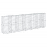 Gabion Basket with Cover 650x100x200 cm Galvanised Iron