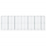 Gabion Basket with Cover 650x100x200 cm Galvanised Iron
