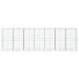 Gabion Basket with Cover 700x100x200 cm Galvanised Iron
