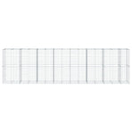 Gabion Basket with Cover 750x100x200 cm Galvanised Iron