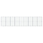 Gabion Basket with Cover 900x100x200 cm Galvanised Iron