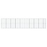 Gabion Basket with Cover 950x100x200 cm Galvanised Iron