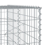 Gabion Basket with Cover 1000x100x200 cm Galvanised Iron