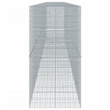 Gabion Basket with Cover 1100x100x200 cm Galvanised Iron - Top-Down View