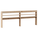 Headboard with Shelves 180 cm Solid Wood Pine