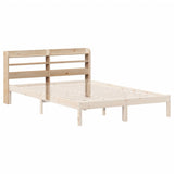 Headboard with Shelves 140 cm Solid Wood Pine