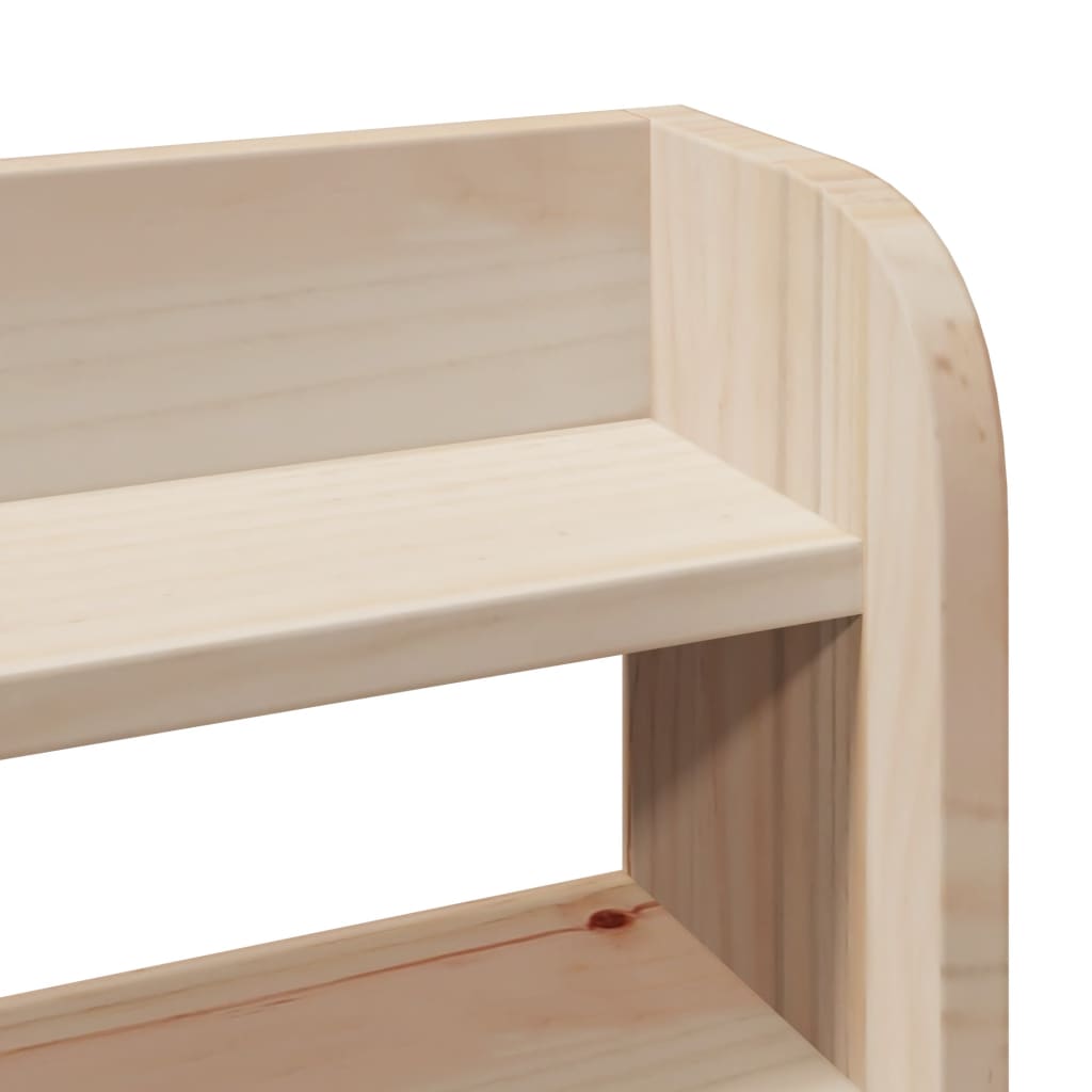 Headboard with Shelves 120 cm Solid Wood Pine