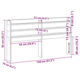 Headboard with Shelves 120 cm Solid Wood Pine