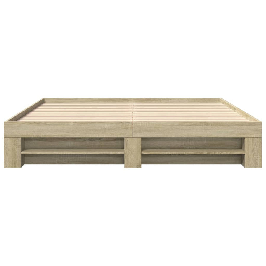 Bed Frame without Mattress Sonoma Oak 180x200cm Engineered Wood