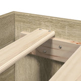 Bed Frame without Mattress Sonoma Oak 183x203 cm King Engineered Wood - Extra Image