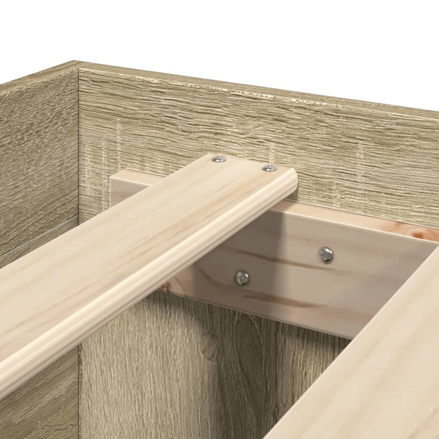 Bed Frame without Mattress Sonoma Oak 180x200cm Engineered Wood