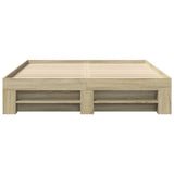 Bed Frame without Mattress Sonoma Oak 150x200 cm Engineered Wood