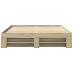 Bed Frame without Mattress Sonoma Oak 150x200cm Engineered Wood