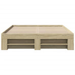 Bed Frame without Mattress Sonoma Oak 135x190cm Engineered Wood
