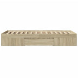 Bed Frame without Mattress Sonoma Oak 90x190 cm Engineered Wood