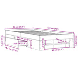 Bed Frame without Mattress Sonoma Oak 90x190 cm Engineered Wood - Extra Image