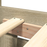 Bed Frame with Headboard without Mattress Sonoma Oak 183x203 cm King - Extra Image