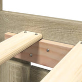 Bed Frame with Headboard without Mattress Sonoma Oak 150x200 cm - Extra Image