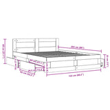 Bed Frame with Headboard without Mattress Sonoma Oak 150x200 cm