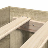 Bed Frame with Headboard without Mattress Sonoma Oak 90x190 cm - Extra Image