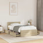Bed Frame with Headboard without Mattress Sonoma Oak 90x190 cm