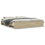 Bed Frame without Mattress Sonoma Oak 180x200cm Engineered Wood