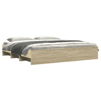 Bed Frame without Mattress Sonoma Oak 180x200cm Engineered Wood