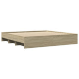 Bed Frame without Mattress Sonoma Oak 183x203 cm King Engineered Wood