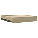 Bed Frame without Mattress Sonoma Oak 180x200cm Engineered Wood