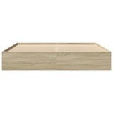 Bed Frame without Mattress Sonoma Oak 183x203 cm King Engineered Wood