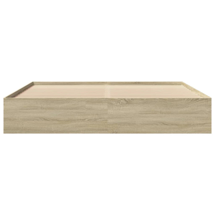 Bed Frame without Mattress Sonoma Oak 180x200cm Engineered Wood