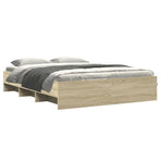 Bed Frame without Mattress Sonoma Oak 150x200cm Engineered Wood