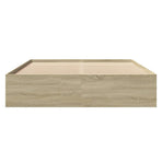 Bed Frame without Mattress Sonoma Oak 150x200cm Engineered Wood