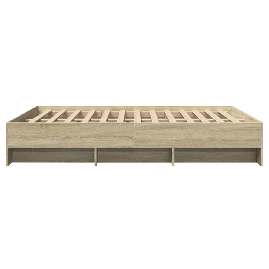 Bed Frame without Mattress Sonoma Oak 150x200cm Engineered Wood