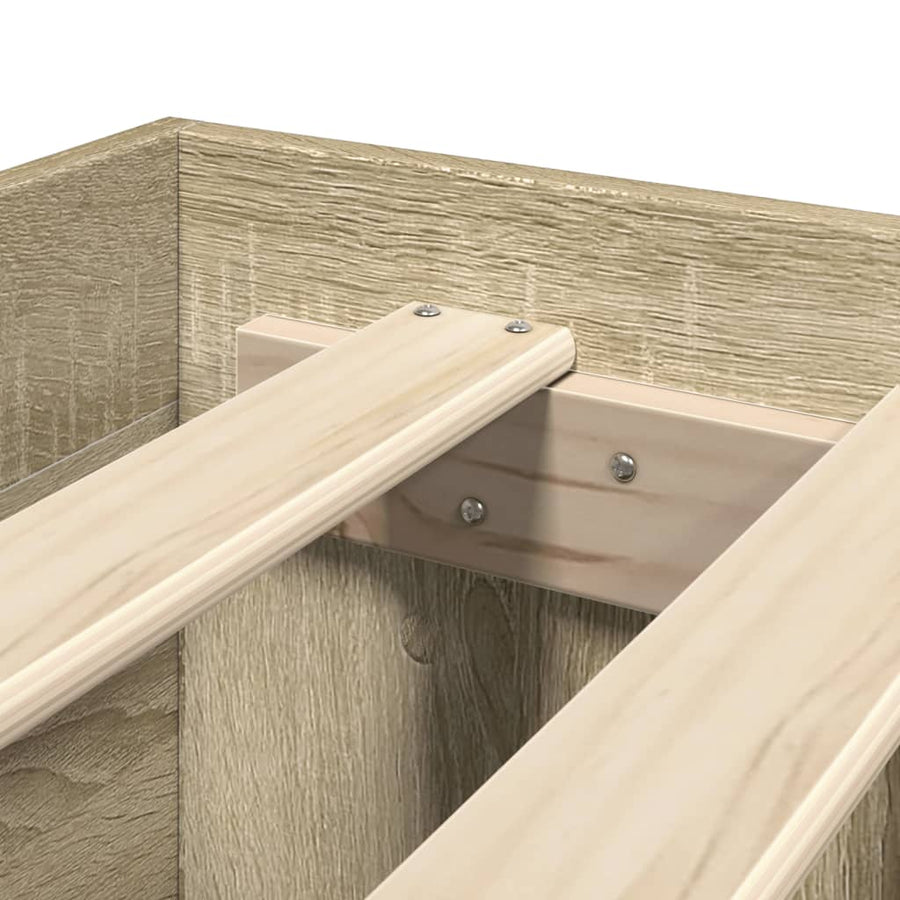 Bed Frame without Mattress Sonoma Oak 150x200cm Engineered Wood