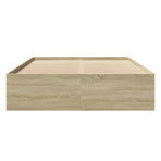 Bed Frame without Mattress Sonoma Oak 135x190cm Engineered Wood