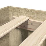 Bed Frame without Mattress Sonoma Oak 135x190 cm Engineered Wood - Low Angle