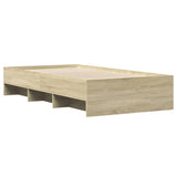 Bed Frame without Mattress Sonoma Oak 90x190 cm Engineered Wood - Top-Down View