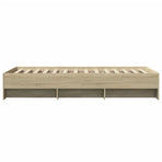 Bed Frame without Mattress Sonoma Oak 90x190 cm Engineered Wood