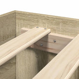 Bed Frame without Mattress Sonoma Oak 90x190 cm Engineered Wood - Low Angle