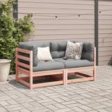2 Piece Garden Sofa Set with Cushions Solid Wood Douglas Fir - Side View